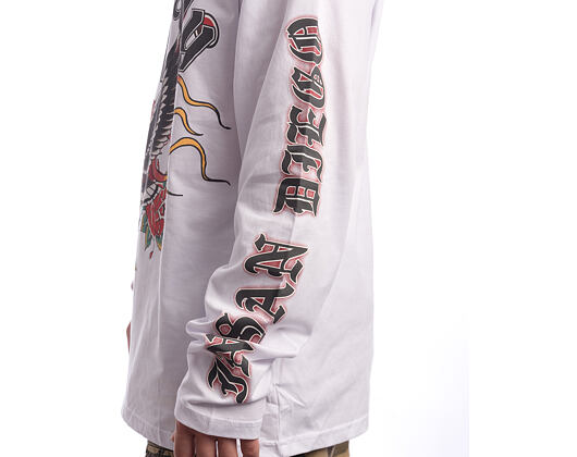 Longsleeve Tee Ed Hardy - 1971 Tattoo Eagle Graphic  - Bright White