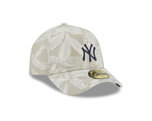 Cap New Era - MLB Three Looms "Leafy Palm" 59FORTY A-Frame - NY Yankees - Stone