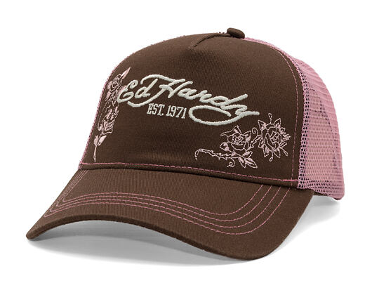 Cap Ed Hardy - Skull And Roses 5 Panel Trucker Cap