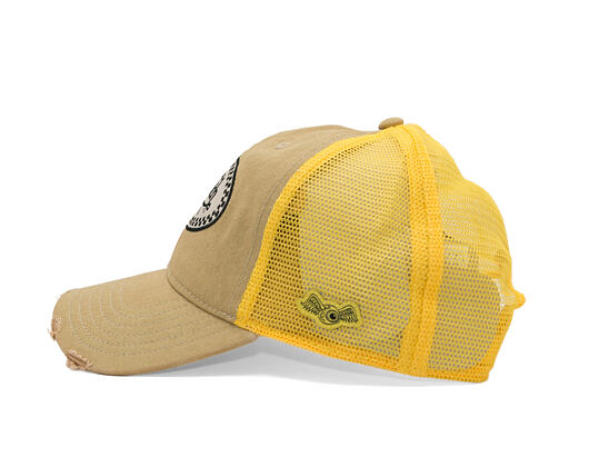 Cap Von Dutch - California Checkered Patch Baseball - Tan / Yellow