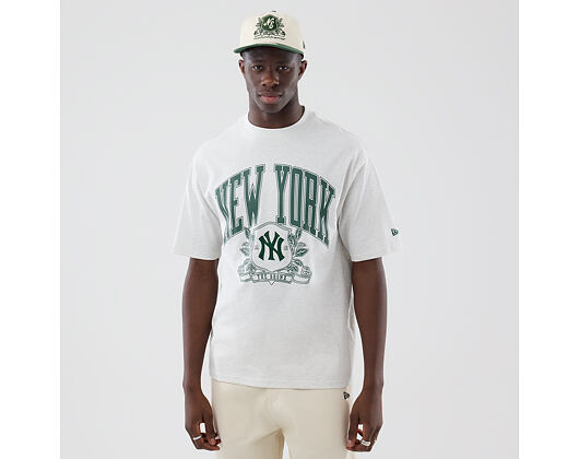 Tee New Era - MLB Arch Graphic Oversized Tee - NY Yankees - Heather Grey