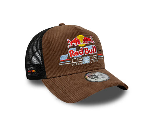 Cap New Era - F1 Distressed Cord 9FORTY A-Frame Trucker - RED BULL F1 - Chestnut Brown