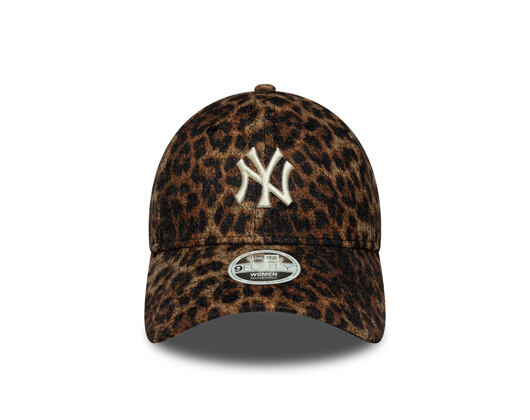 Womens Cap New Era - MLB Cosy Leopard 9FORTY - NY Yankees - Deep Auburn / Black