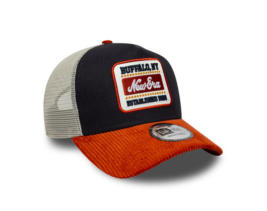 Cap New Era - Branded Patch Cord 9FORTY A-Frame Trucker - Navy / Warm Flame