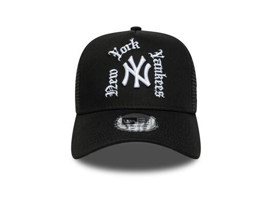 Cap New Era - MLB Wordmark 9FORTY A-Frame Trucker - NY Yankees - Black