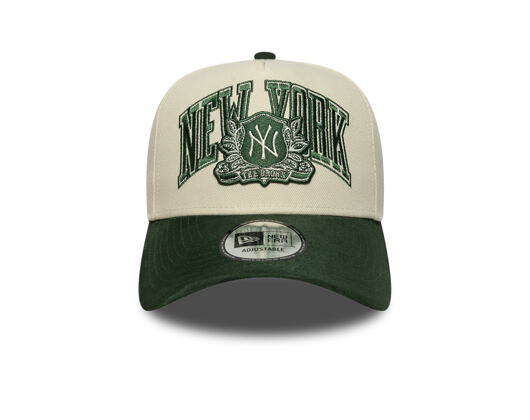 Cap New Era - MLB Wordmark Suede 9FORTY A-Frame - NY Yankees - Cream / Cilantro Green