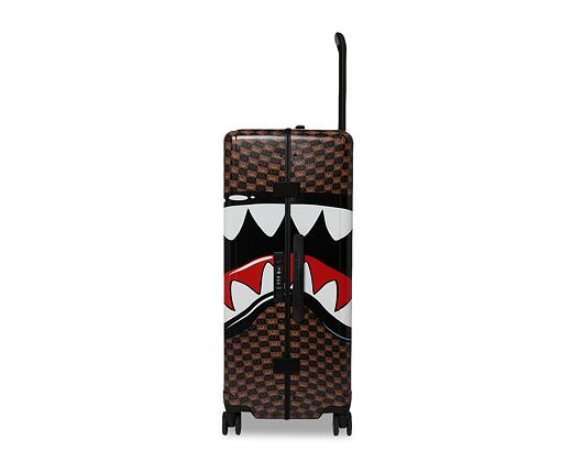 Bag Sprayground - Sharks In Paris Wtf Bubble Brown Check Full-Size Luggage