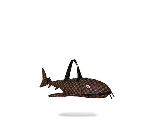 Bag Sprayground - Sharks In Paris Wtf Bubble Brown Check Shark Duffle