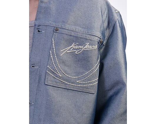 Kani Jeans Cropped Silver Denim Jacket
