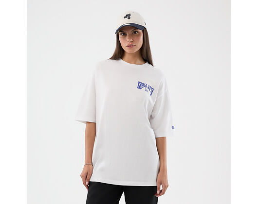 Tee New Era - Branded PIzza Time Graphic Oversized Tee - White