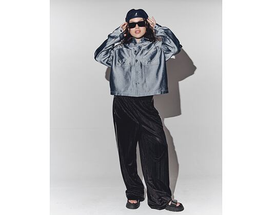 Kani Jeans Cropped Silver Denim Jacket