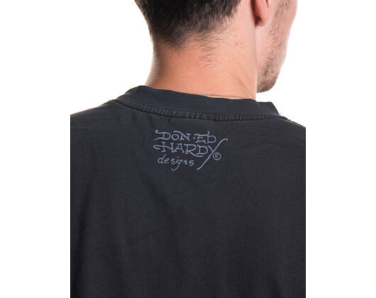 Tee Ed Hardy - Mens New York City Diamante Tshirt - Black