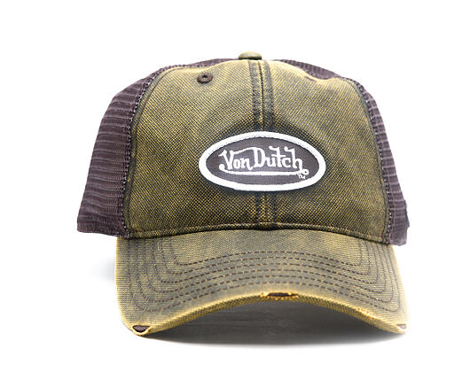 Cap Von Dutch - Coated Cotton Oval Patch Baseball - Olive / Plum