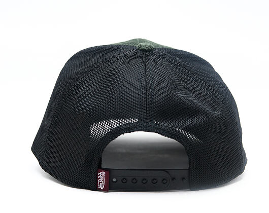 Cap Von Dutch - Bi-Material Visor Oval Patch Trucker - Green / Navy / Burgundy