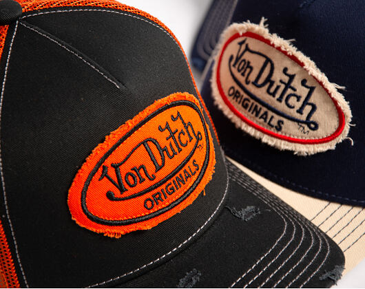 Cap Von Dutch - Baseball - Vintage Distressed - Orange / Navy