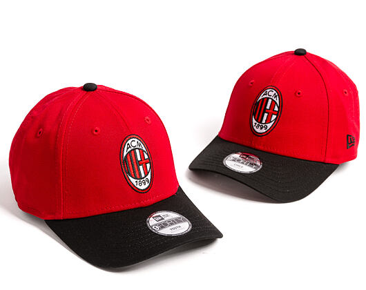 Kids Cap New Era - Contrast Stitch 9FORTY - AC MILAN - Scarlet