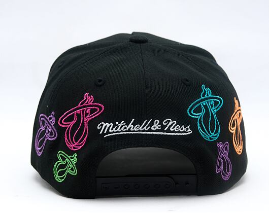 Cap Mitchell & Ness - NBA 404 Club Neon Pro Snapback - Miami Heat - Black