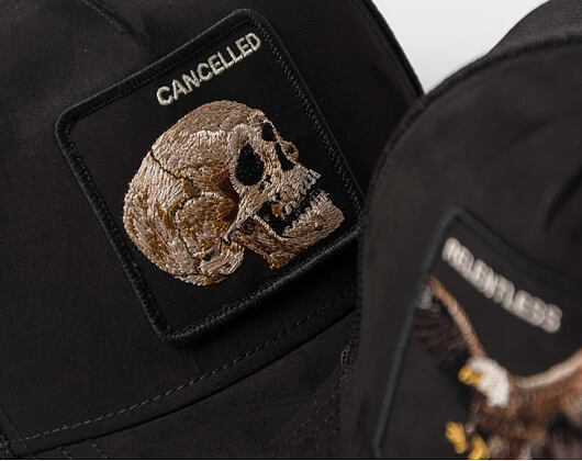 Cap Goorin - Suede Cancelled Skull Trucker - Black