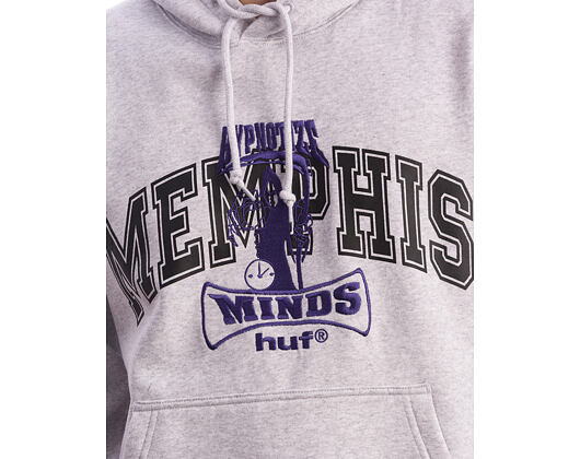 Sweatshirt Huf - Three 6 Mafia Memphis Po Hoodie - Heather Grey