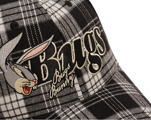 Cap Capslab - Looney Tunes Trucker - Bugs Bunny Script Checkered - Black / White