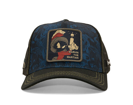 Cap Capslab - Looney Tunes Trucker - Marvin the Martian Print - Navy / Black