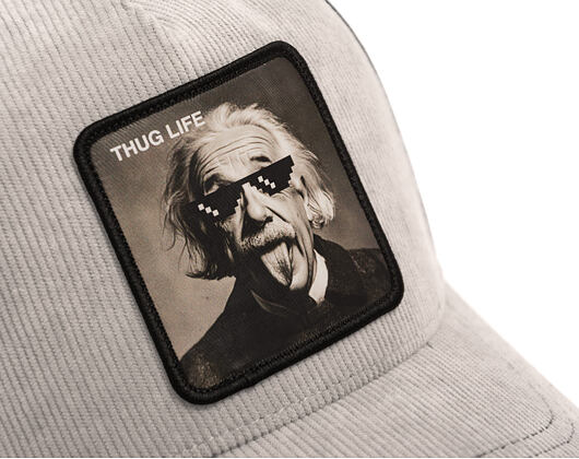 Cap Capslab - Einstein Thug Life Trucker - Grey Corduroy / Black