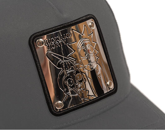 Cap Capslab - Rick & Morty Trucker - Metallic Chrome Plate - Black / Silver