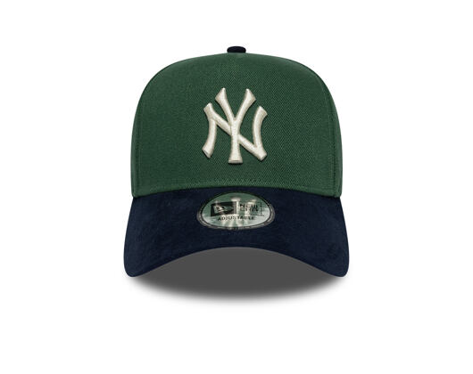 Cap New Era - MLB Suede Visor 9FORTY A-Frame - NY Yankees - Cilantro Green / Navy