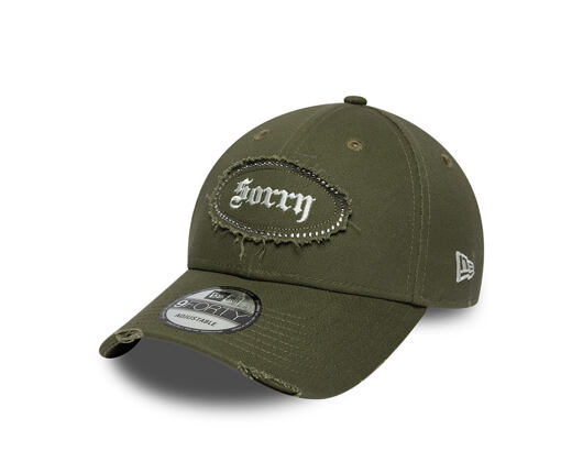 Cap New Era - Branded Gem Patch Distress 9FORTY - New Olive