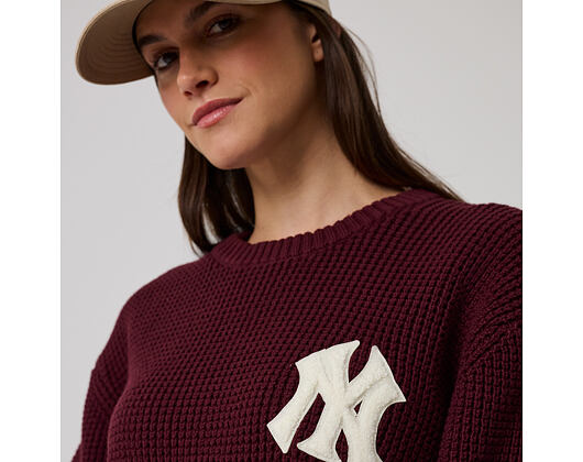 Sweatshirt New Era - MLB Waffle Knit Crew - NY Yankees - Maroon