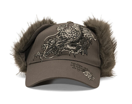 Cap Ed Hardy - Crawling Dragon Trapper - Grey