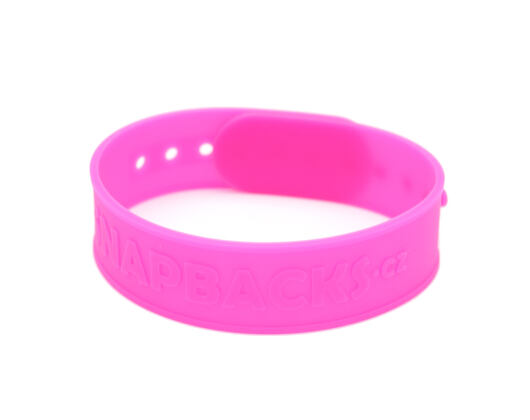 Silicone Snapback wristband - Pink