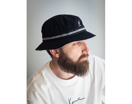 Kangol Stripe Lahinch K4012SP-BK001 Black Bucket Hat