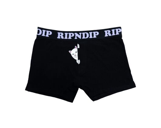 RIP N DIP RND4608 Peek A Nermal Boxers Black Boxer Brief