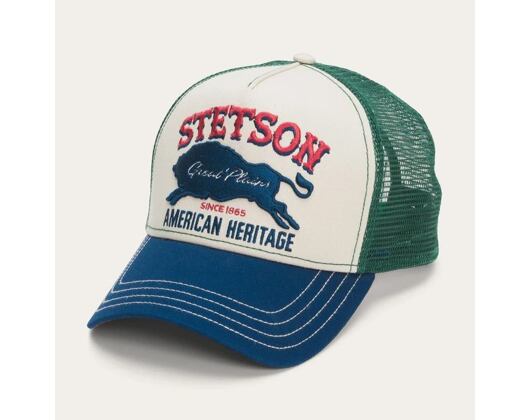 Stetson Trucker Cap Great Plains 7751152 Geen/Stone/Blue