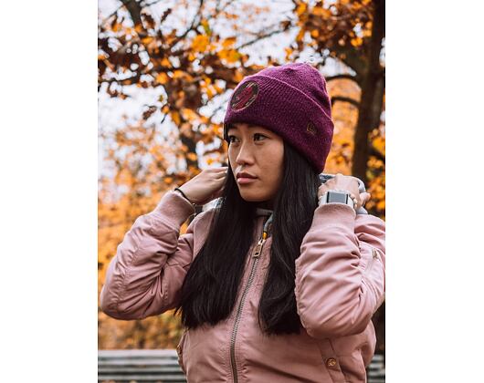 New Era Element Cuff Knit Maroon Winter Beanie