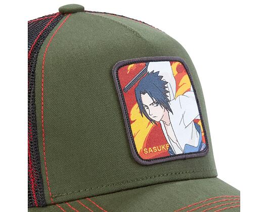 Capslab Sasuke Uchiha 1 Trucker Green / Black Cap