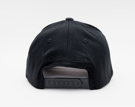 Mitchell & Ness Pinscript Redline Snapback Branded Black / Black Cap