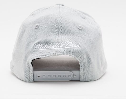 Mitchell & Ness Pinscript Redline Snapback Branded Grey Cap