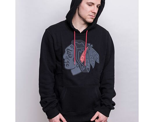 '47 Brand NHL Chicago Blackhawks Imprint Burnside Hood Jet Black Hoody