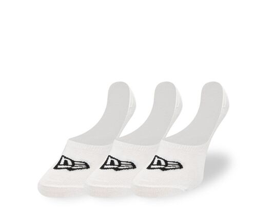 New Era Flag Invisible 3Pack White Socks