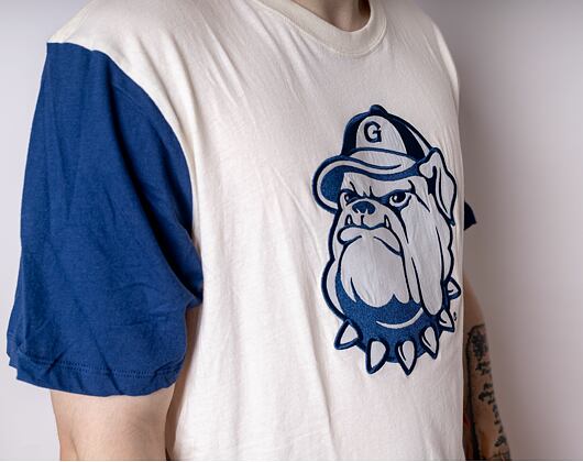 Mitchell & Ness Georgetown University Color Blocked S/S Tee Cream