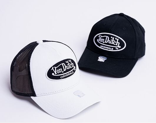 Von Dutch Boston Trucker Cotton White/Black Cap