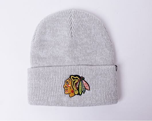 '47 Brand NHL Chicago Blackhawks Brain Freeze '47 Cuff Knit Grey Winter Beanie