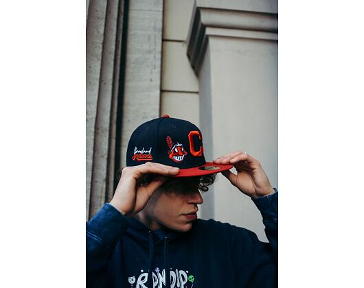 Adam Wave × New Era 59FIFTY MLB “Banned” Cleveland Indians Fitted Cap
