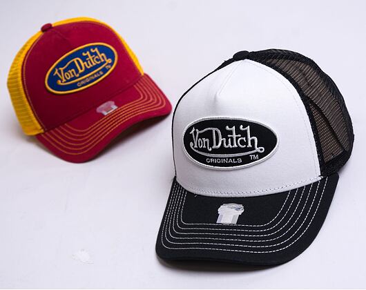 Von Dutch Boston Trucker Cotton Twill White/Black Cap