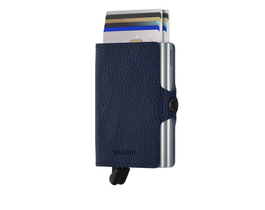 Secrid Twinwallet Vegetable Tanned Navy-Silver