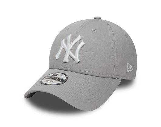 New Era League Basic New York Yankees Grey/White Child 9FORTY Strapback Kids Cap