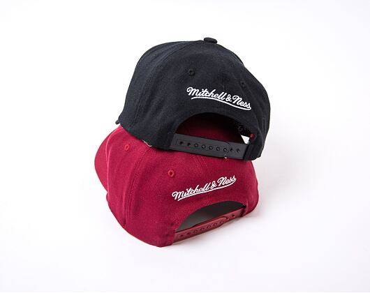 Kšiltovka Mitchell & Ness - Branded Pinscript Classic Red - Burgundy/White