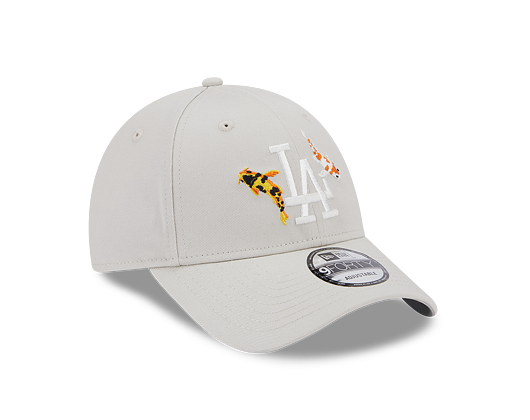 Kšiltovka New Era 9FORTY MLB Koi Fish Los Angeles Dodgers Stone / Optic White